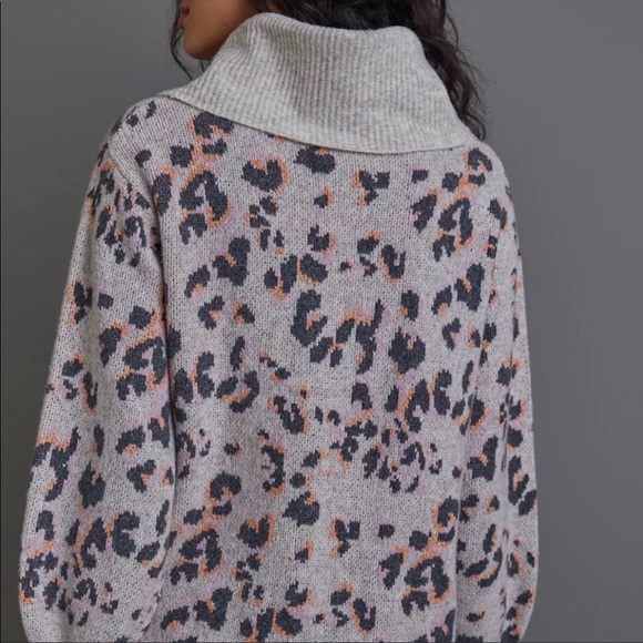 Anthropologie Emmy Cowl Neck Tunic Sweater Wool Blend - Picture 2 of 16